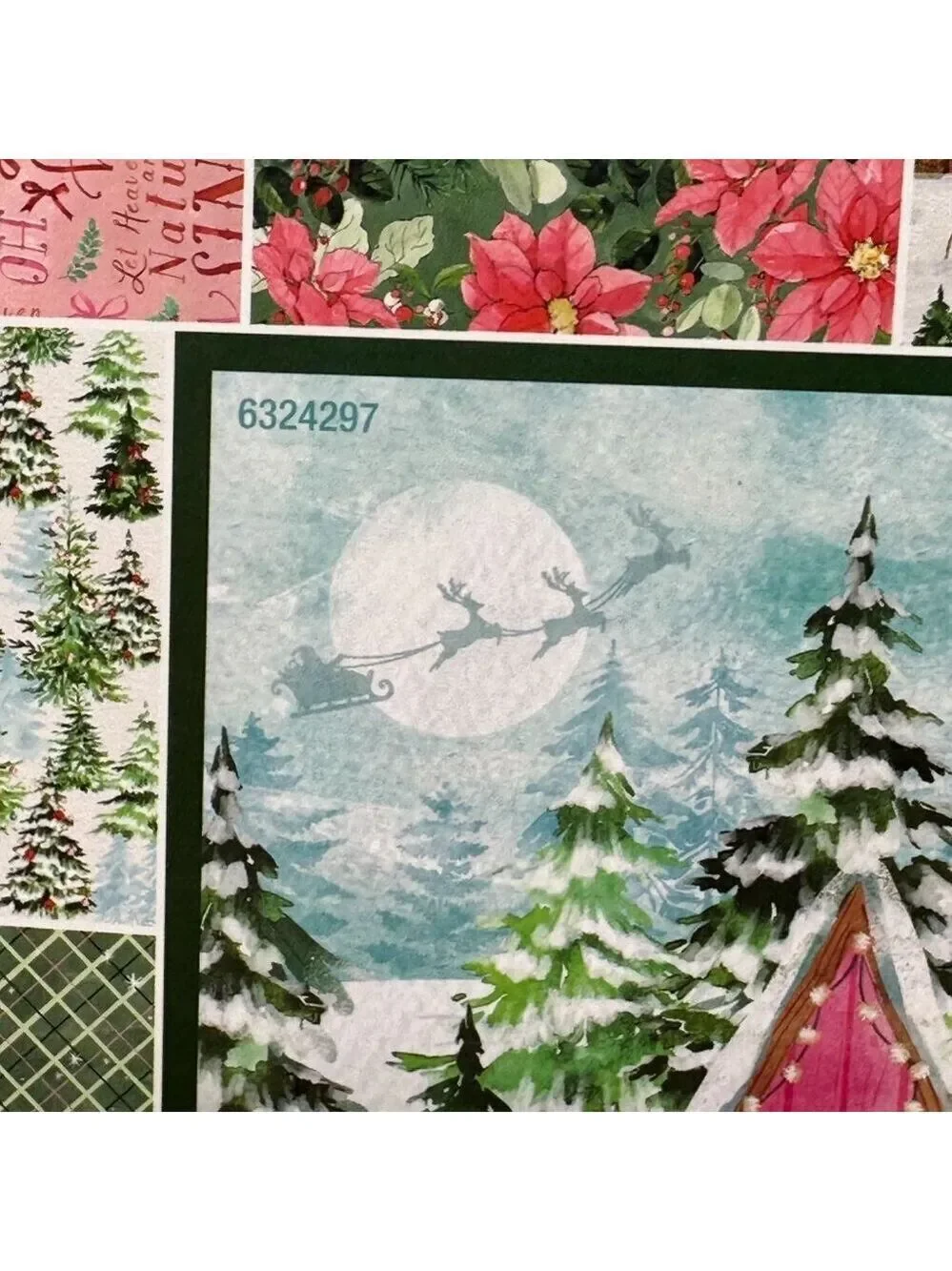 Christmas Holiday Wonderland Scrapbook Paper Pad 8.5x11  Craft Supply 60 Sheets